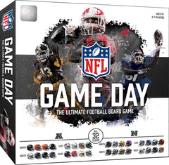 Masterpieces NFL Gameday board game cover for family game night with official team logos.