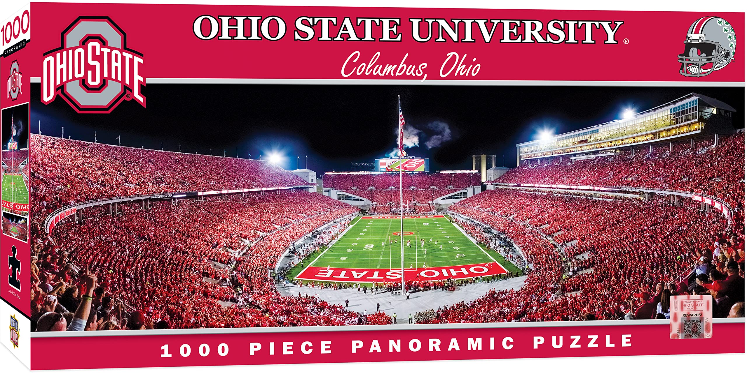 MasterPieces Ohio State Buckeyes endzone panorama puzzle, ideal for gameday gatherings.