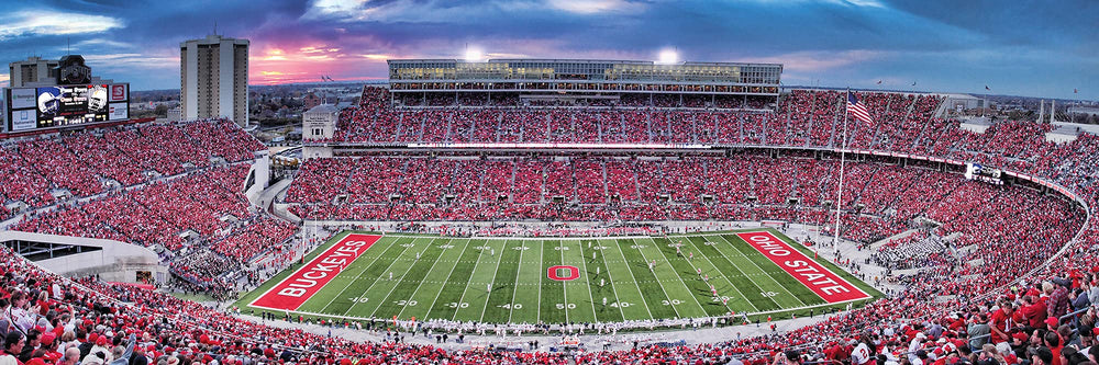 MasterPieces Ohio State puzzle educational and entertaining pastime for adults and families.