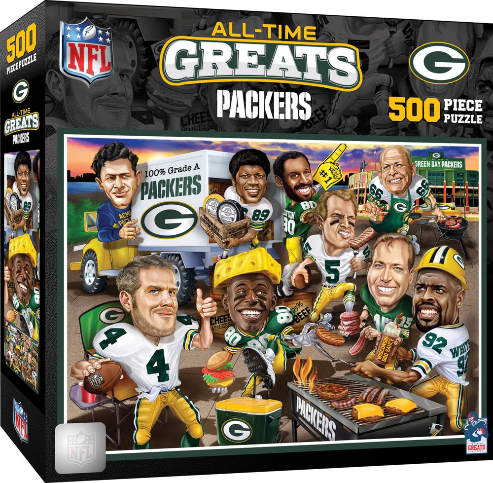 MasterPieces Packers all-time greats puzzle: iconic figures for fans and collectors.