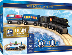 MasterPieces Polar Express wooden cars and cargo ideal for storytelling on track.
