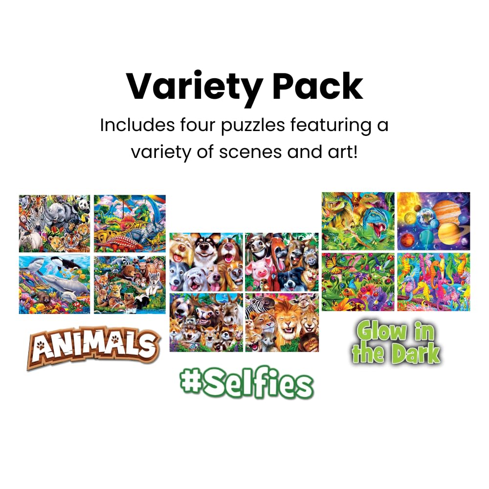 MasterPieces purple glow-in-the-dark puzzles for kids, adds exciting night-time play without screens.