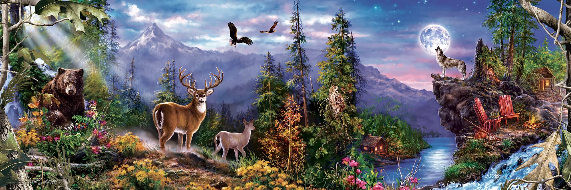 MasterPieces Realtree forest animals scene perfect for a relaxing evening