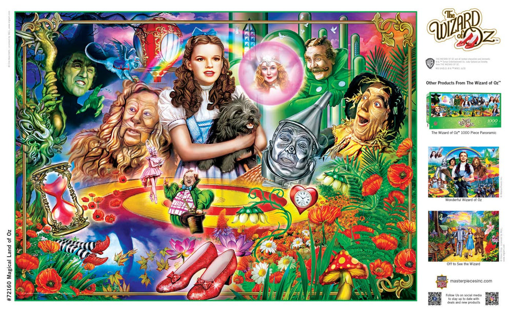Masterpieces Ruby Slippers glow in Oz image puzzle for visual appeal.