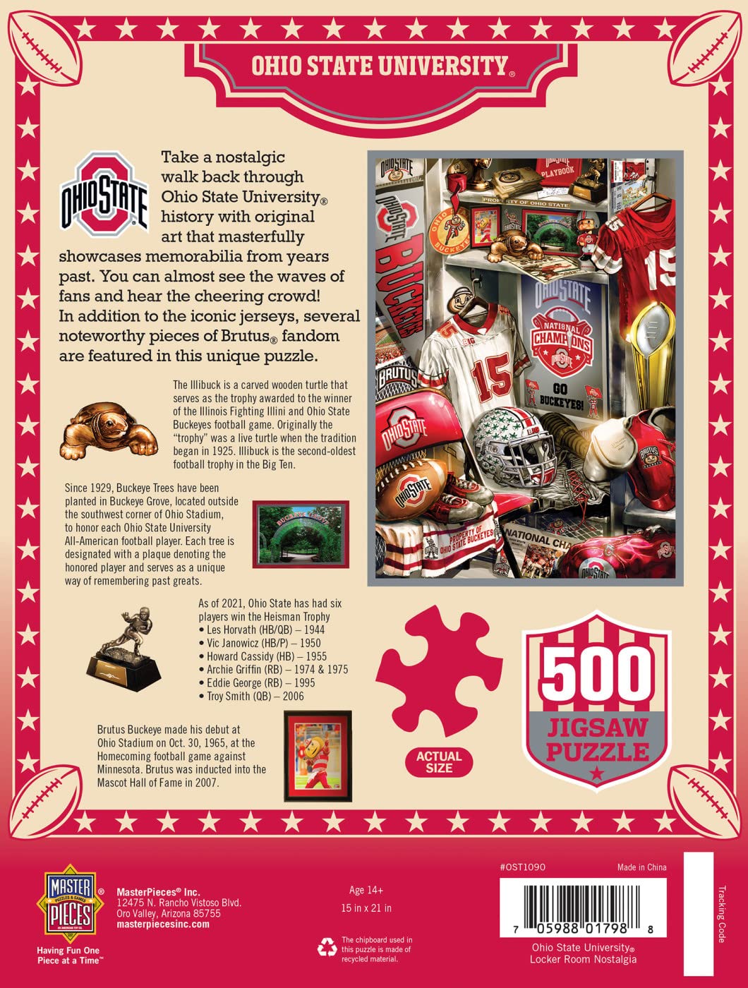 MasterPieces puzzle detail features memorabilia highlights a history-inspired design for collectors.