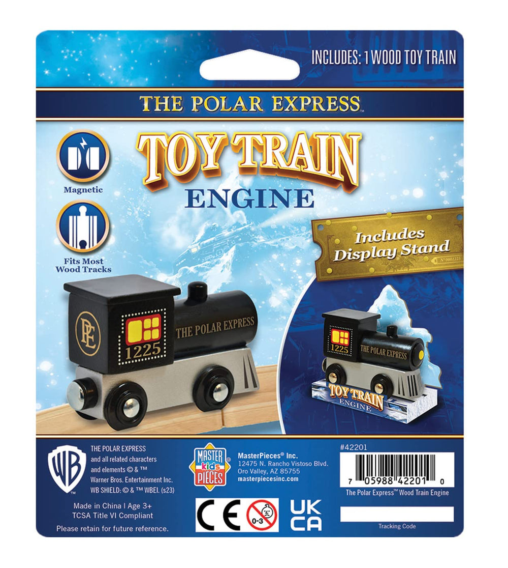 MasterPieces Polar Express wooden train engine compatibility with 1-inch tracks