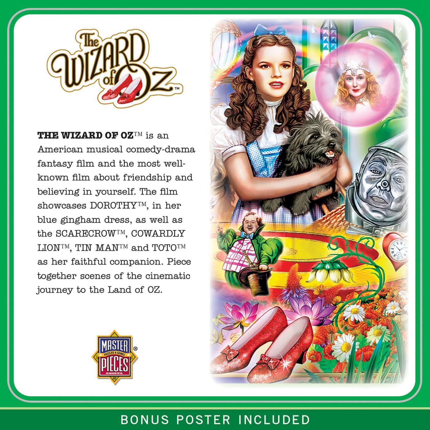 Masterpieces Yellow Brick Road characters puzzle for family bonding.