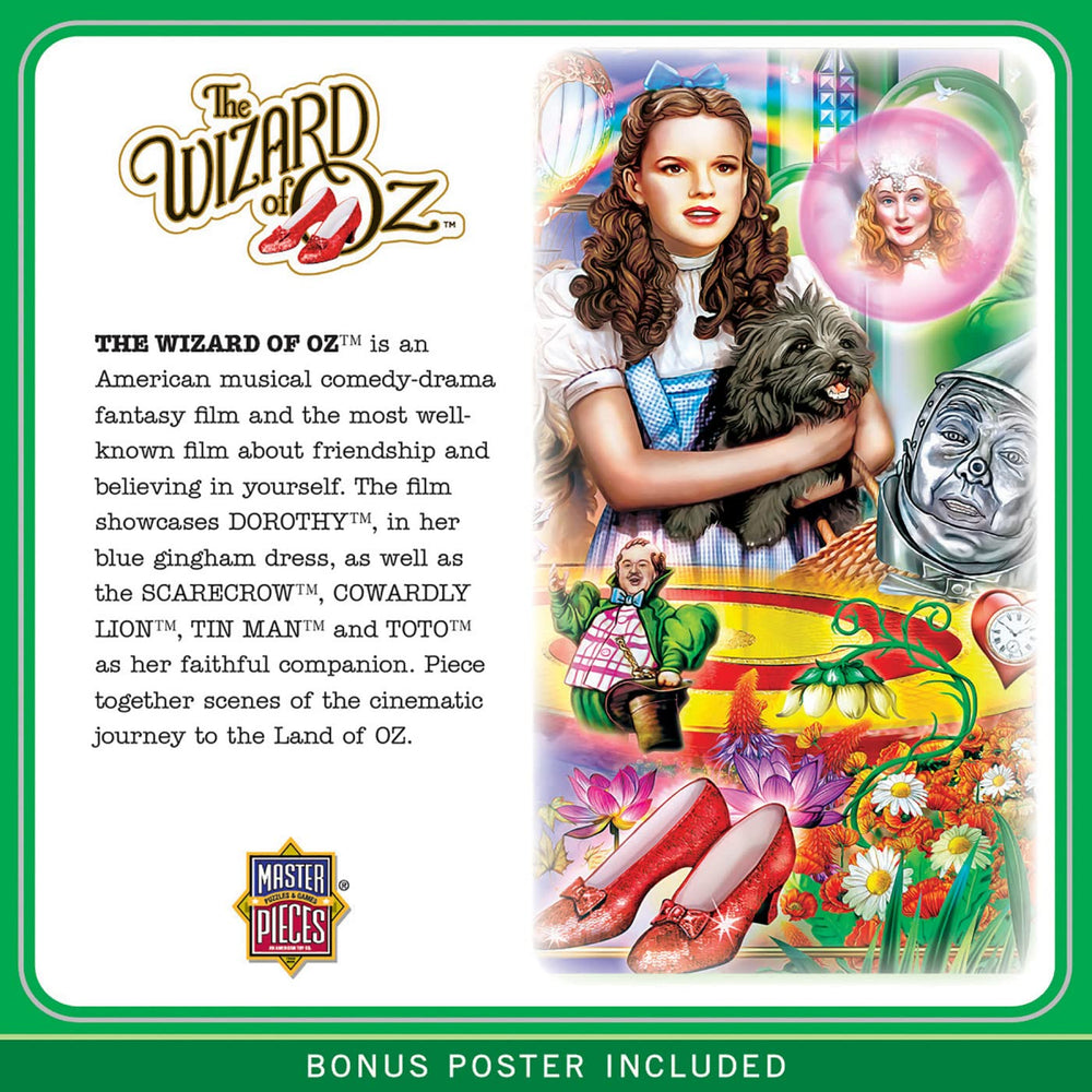 Masterpieces Yellow Brick Road characters puzzle for family bonding.