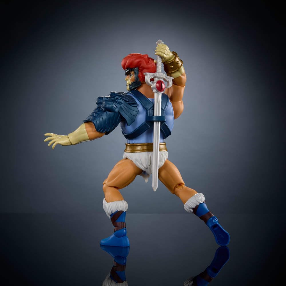 Masters of the Universe Lion-O origin interchangeable hair looks for varied expressions.