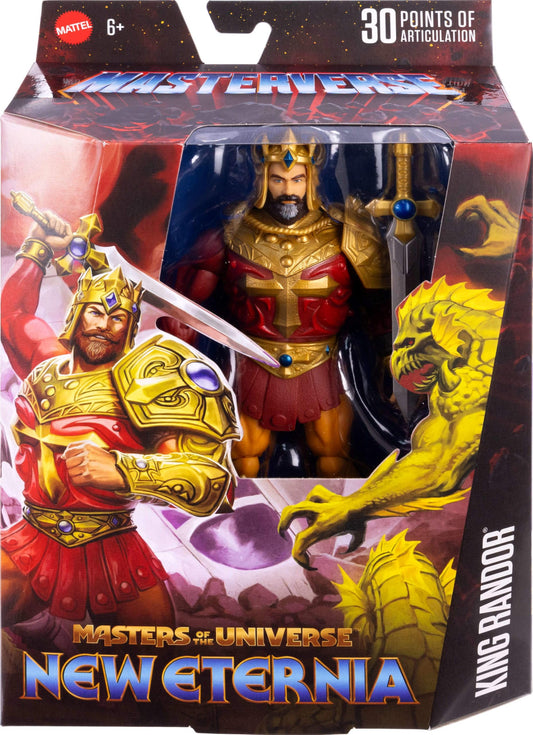 King Randor cape and armor detail on a display ready Masterverse figure