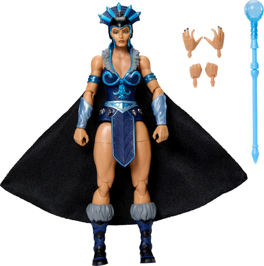 Masters of the Universe Evil-Lyn with glow orb staff for dramatic display.