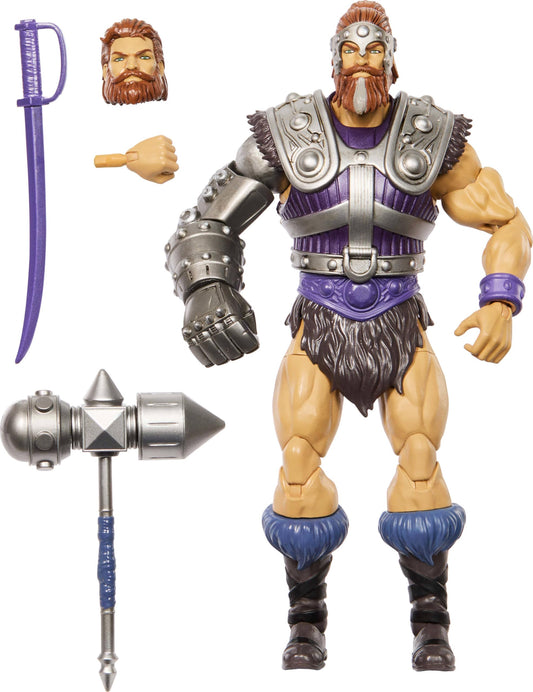 Masters of the Universe Masterverse Fisto front view for display and collection.