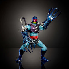 Masters of the Universe Masterverse Terror Claws Skeletor back view showing removable hoses and harness.