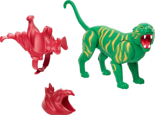 Masters of the Universe Battle Cat in full armor, ready for epic action play.
