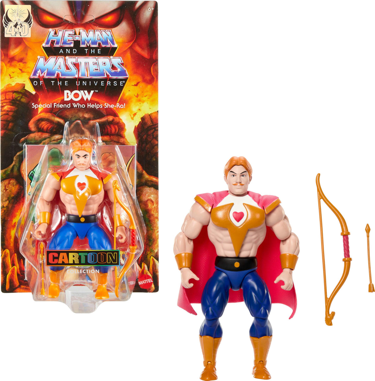 Masters of the Universe Origins Bow figure in 5.5-inch scale ready for display and posing.