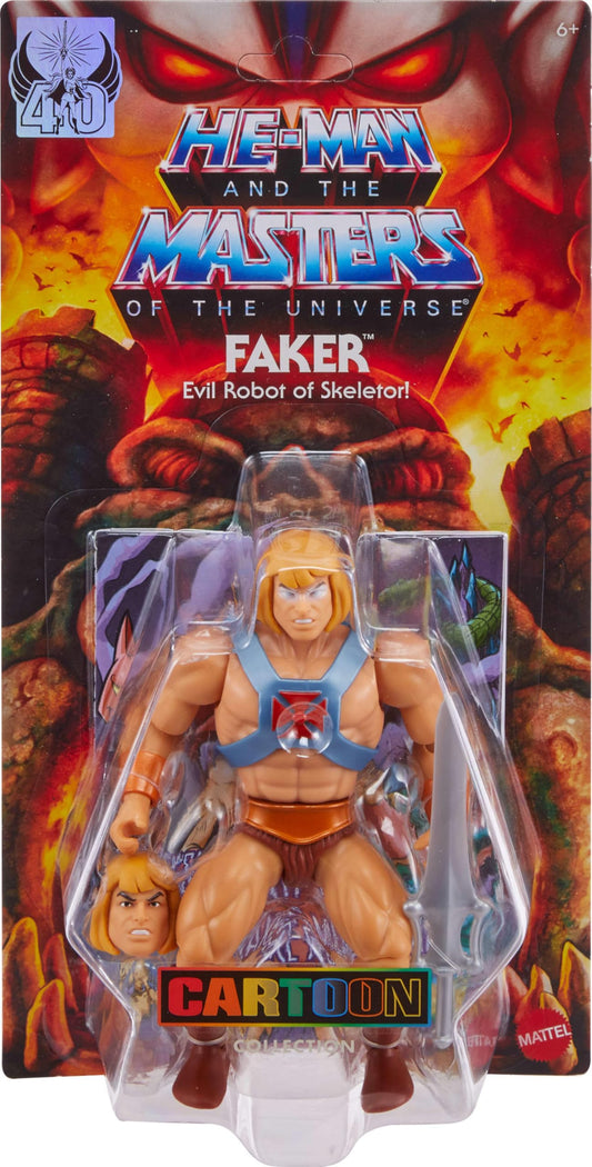 Masters of the Universe Origins Faker at 5.5-inch scale with vintage look and articulation.
