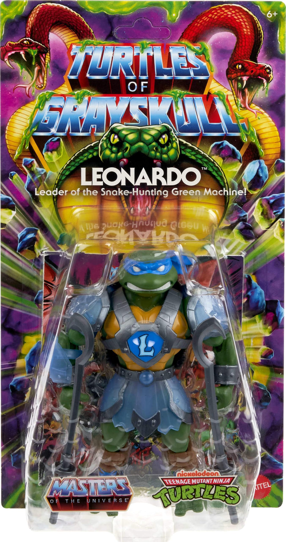 Masters of the Universe Origins Leonardo articulation pose for action play and display.