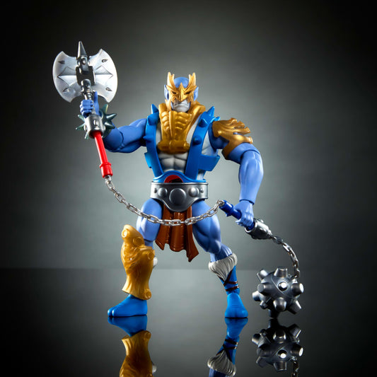Masters of the Universe Panthro with metallic armor accents for retro detail