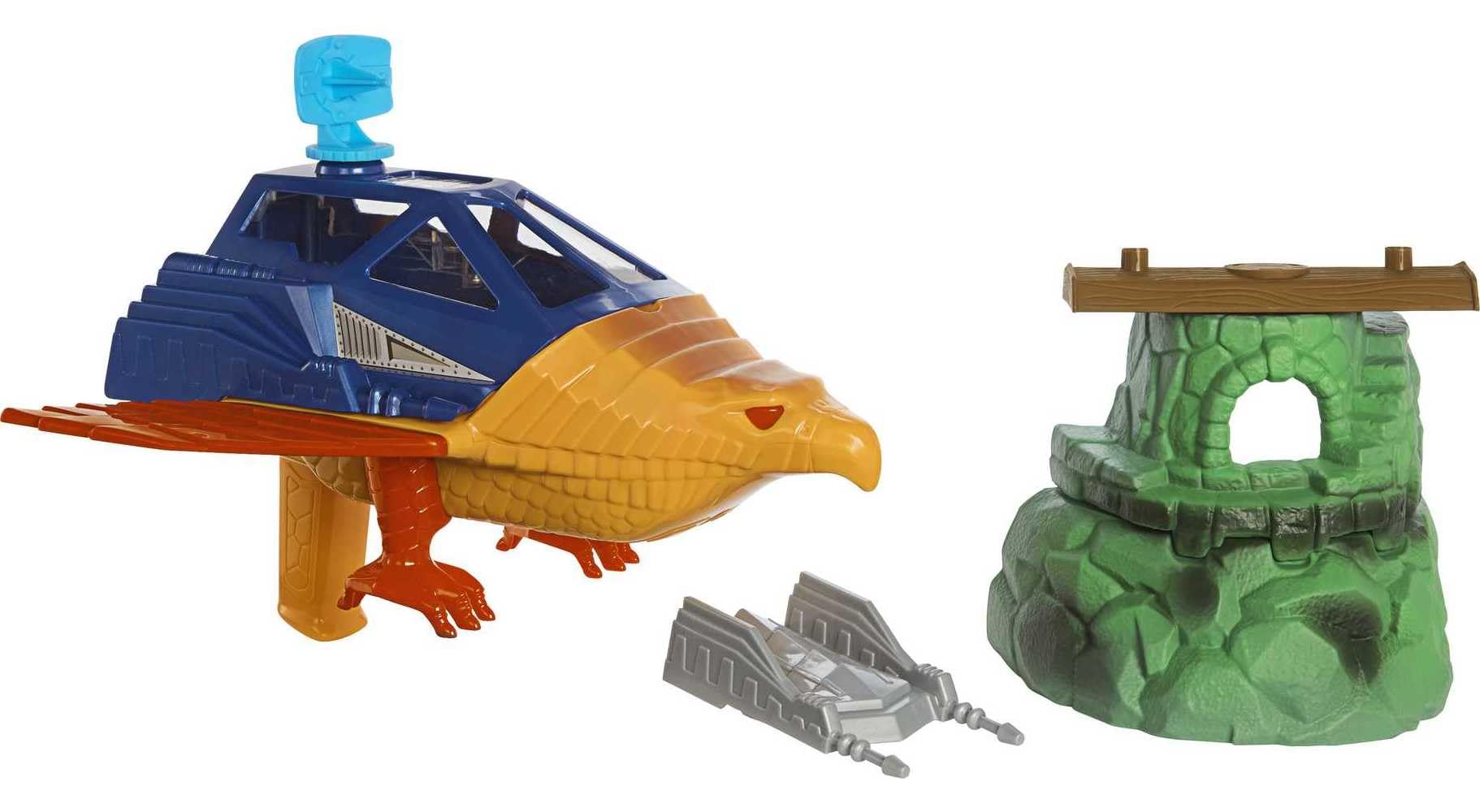 Masters of the Universe Talon Fighter jet: compact 5.5-inch scale for immersive battles.