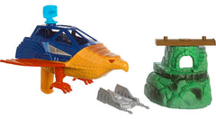 Masters of the Universe Talon Fighter jet: compact 5.5-inch scale for immersive battles.