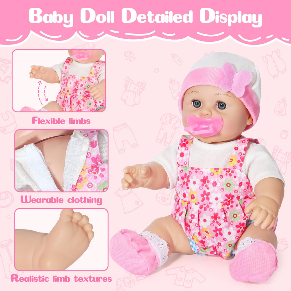 Mastom accessory pack with bottles and pacifier for feeding role-play.