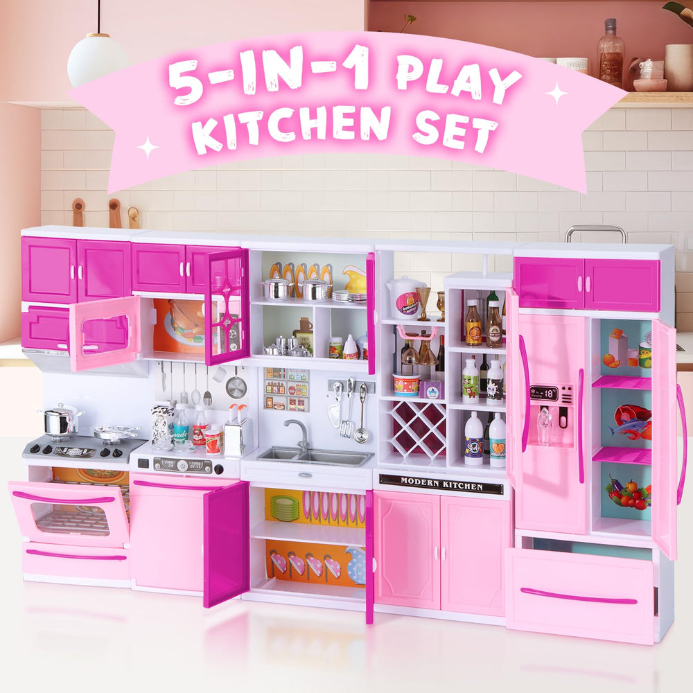 Mastom Kitchen Playset sink for realistic washing and cleanup pretend play.