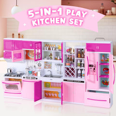 Mastom Kitchen Playset sink for realistic washing and cleanup pretend play.