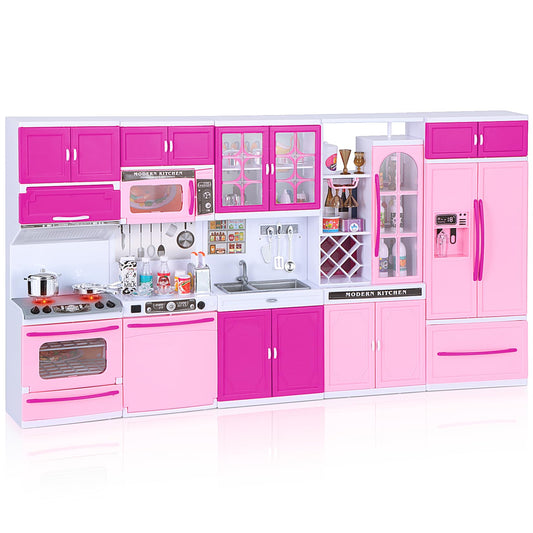Mastom Kitchen Playset stove with lights for imaginative pretend cooking.