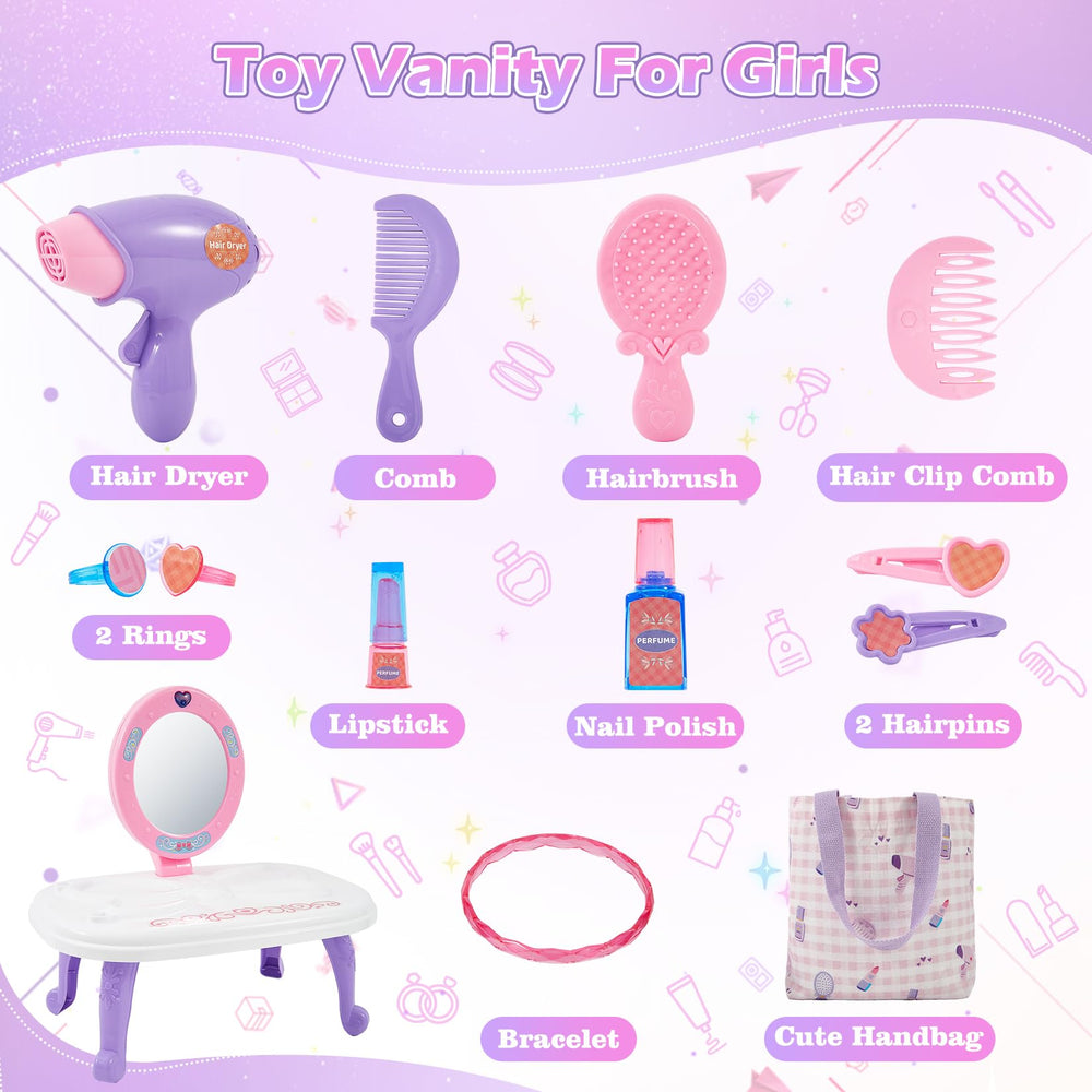 Mastom toy hair dryer and combs for creative grooming during pretend sessions