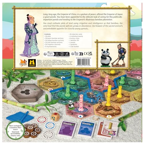 Matagot Takenoko garden plots laid out for varied table-ready setups