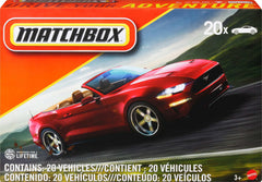 Matchbox 20-pack vehicles in 1:64 scale offer varied play and collectability.
