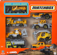 Matchbox 8-pack collection side view promotes imaginative play and display value.