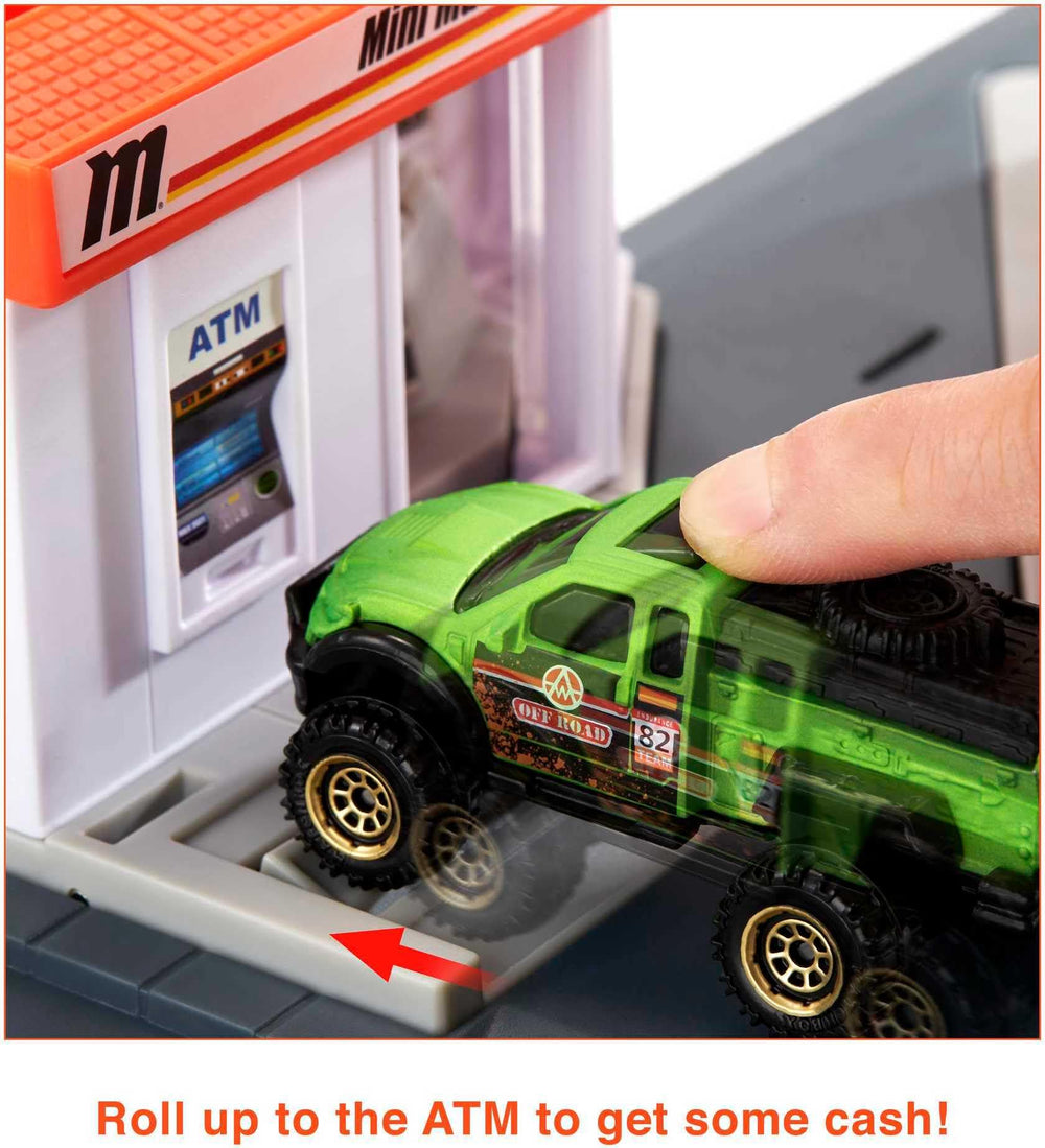 Matchbox station base with connection points links to other sets for expanded play.