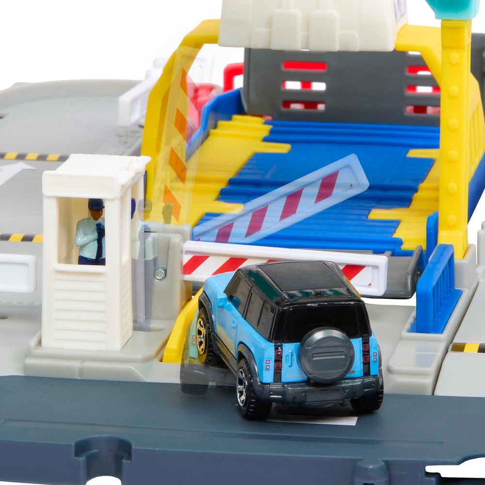 Matchbox Ferry Port terminal play moving cars between docks.