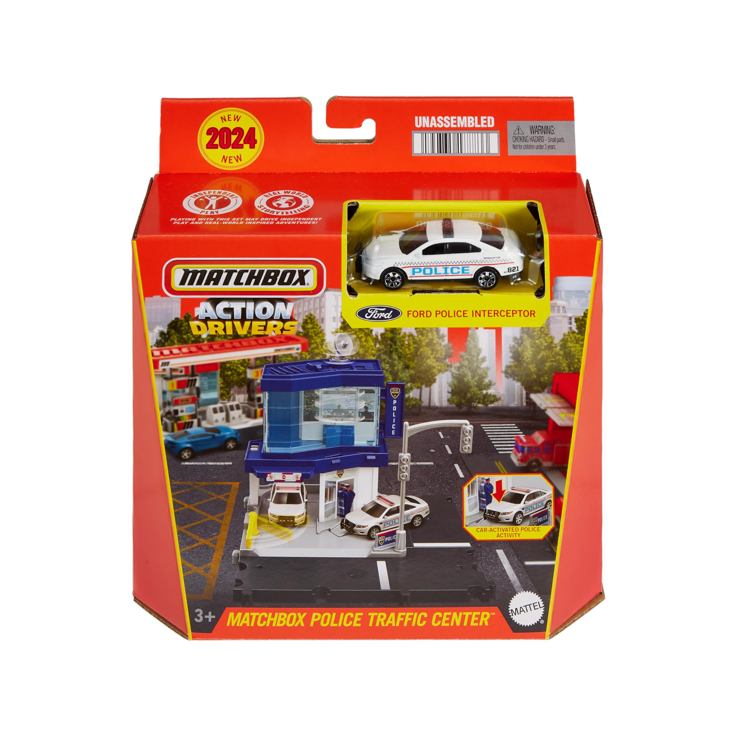 Matchbox playset connects with other sets for extended, open-ended adventures