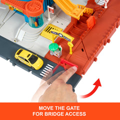 Matchbox Transportation Center seaport dock and expandable pier for watercraft adventures