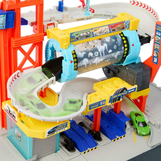 Matchbox Tune-Up Station with lift supports pretend vehicle maintenance play