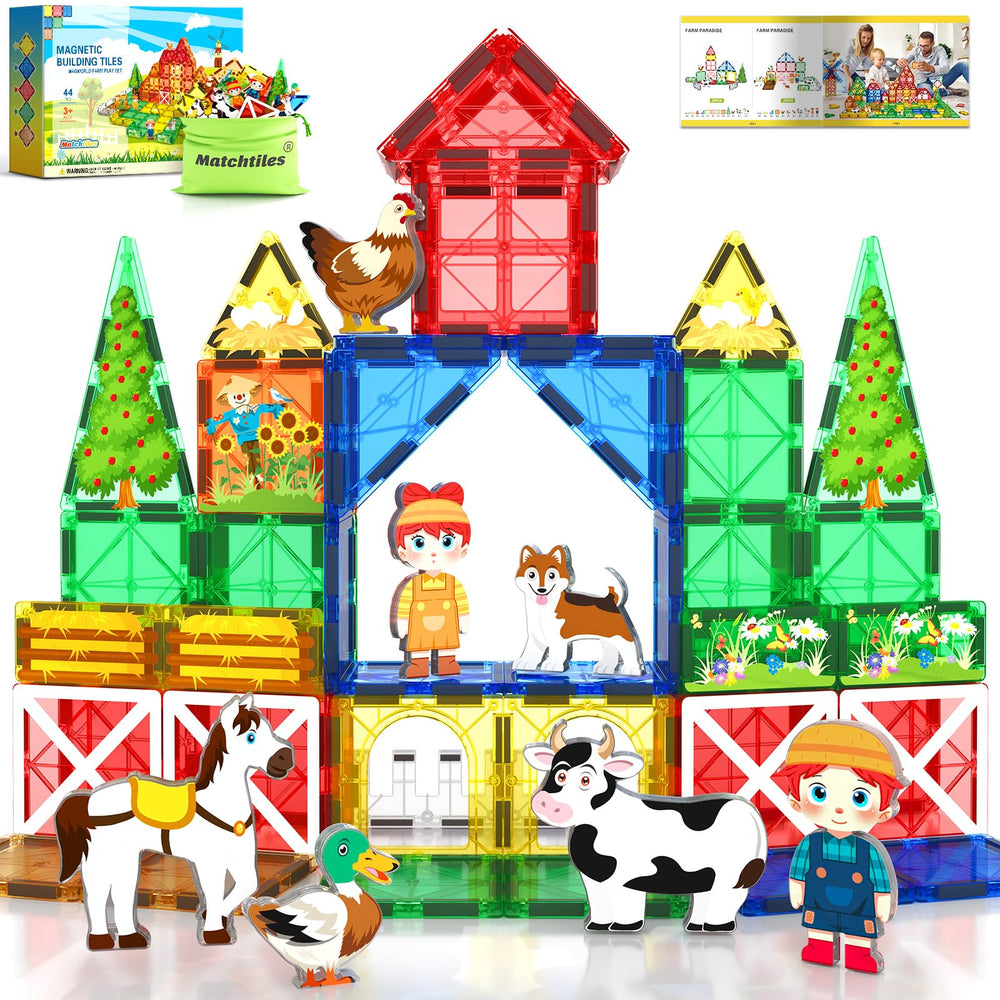 Matchtiles farm animals set with vibrant colors for imaginative farm play.