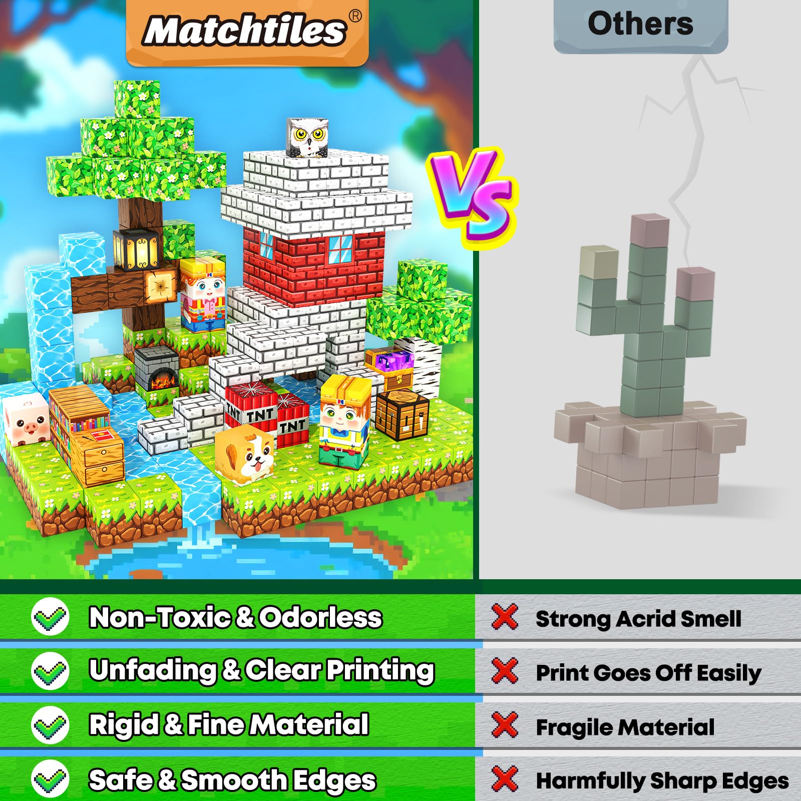 Matchtiles magnetic blocks animals set supports storytelling and hands-on learning.