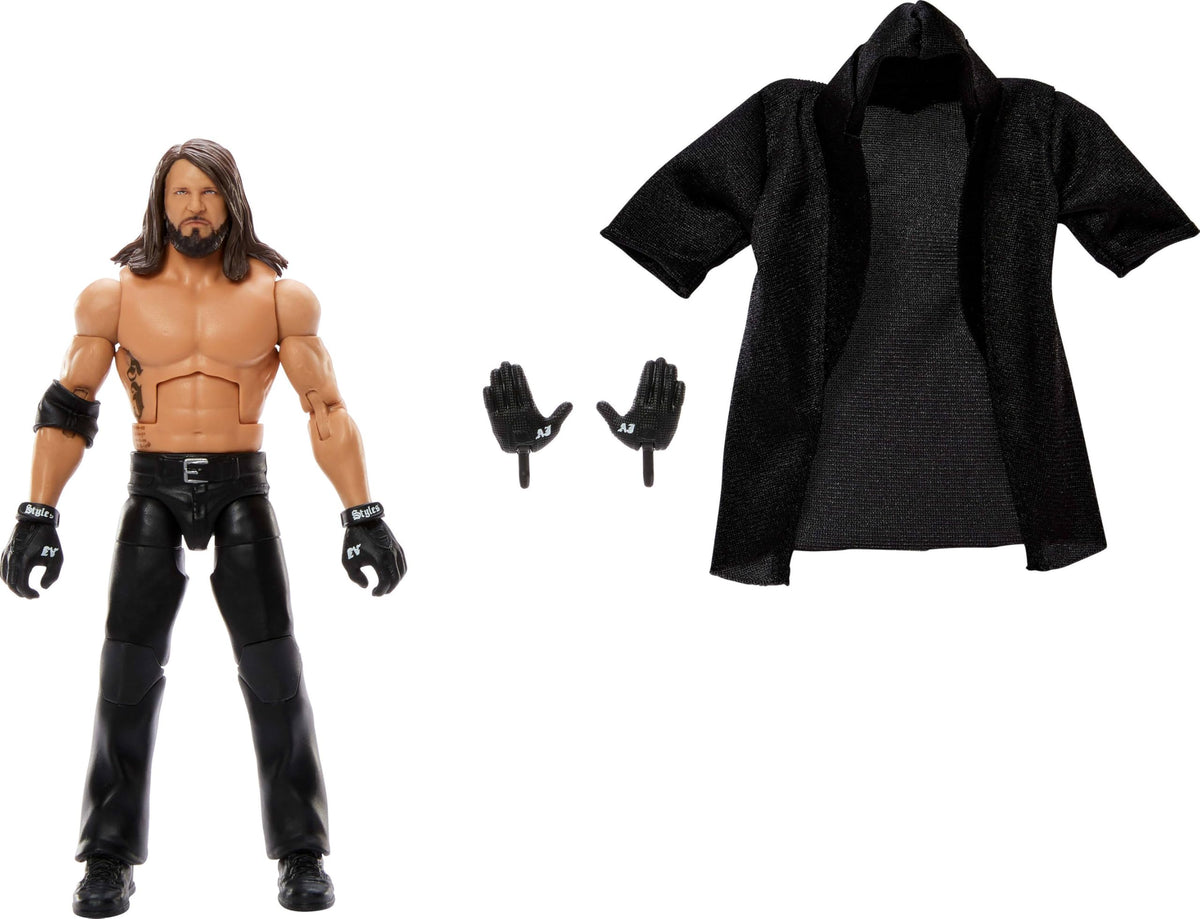 Mattel AJ Styles Elite figure front view ideal for display and collection