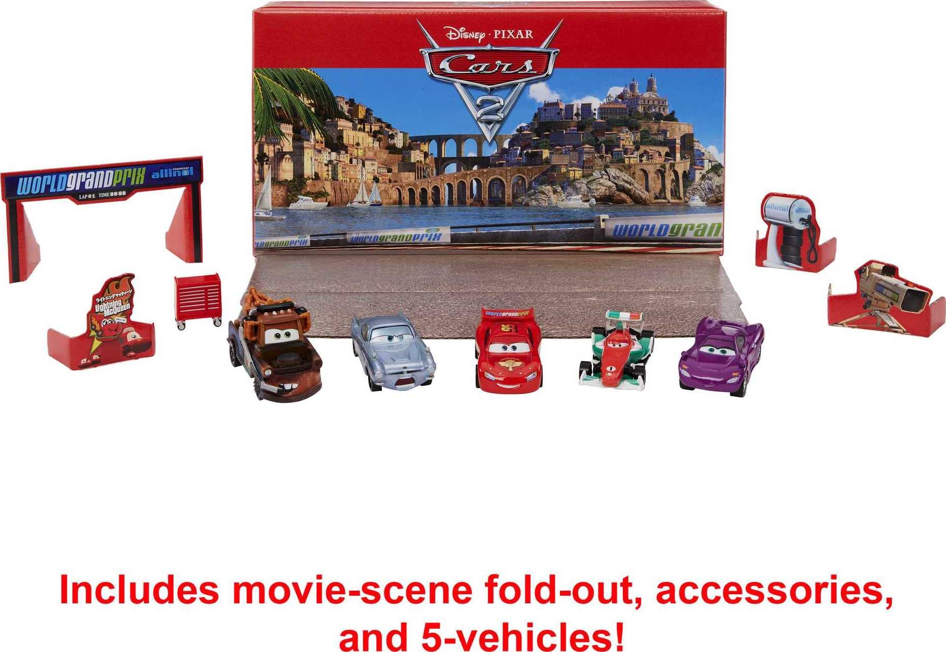 Mattel Cars 2 Francesco Bernoulli diecast highlighting speed and event-themed play