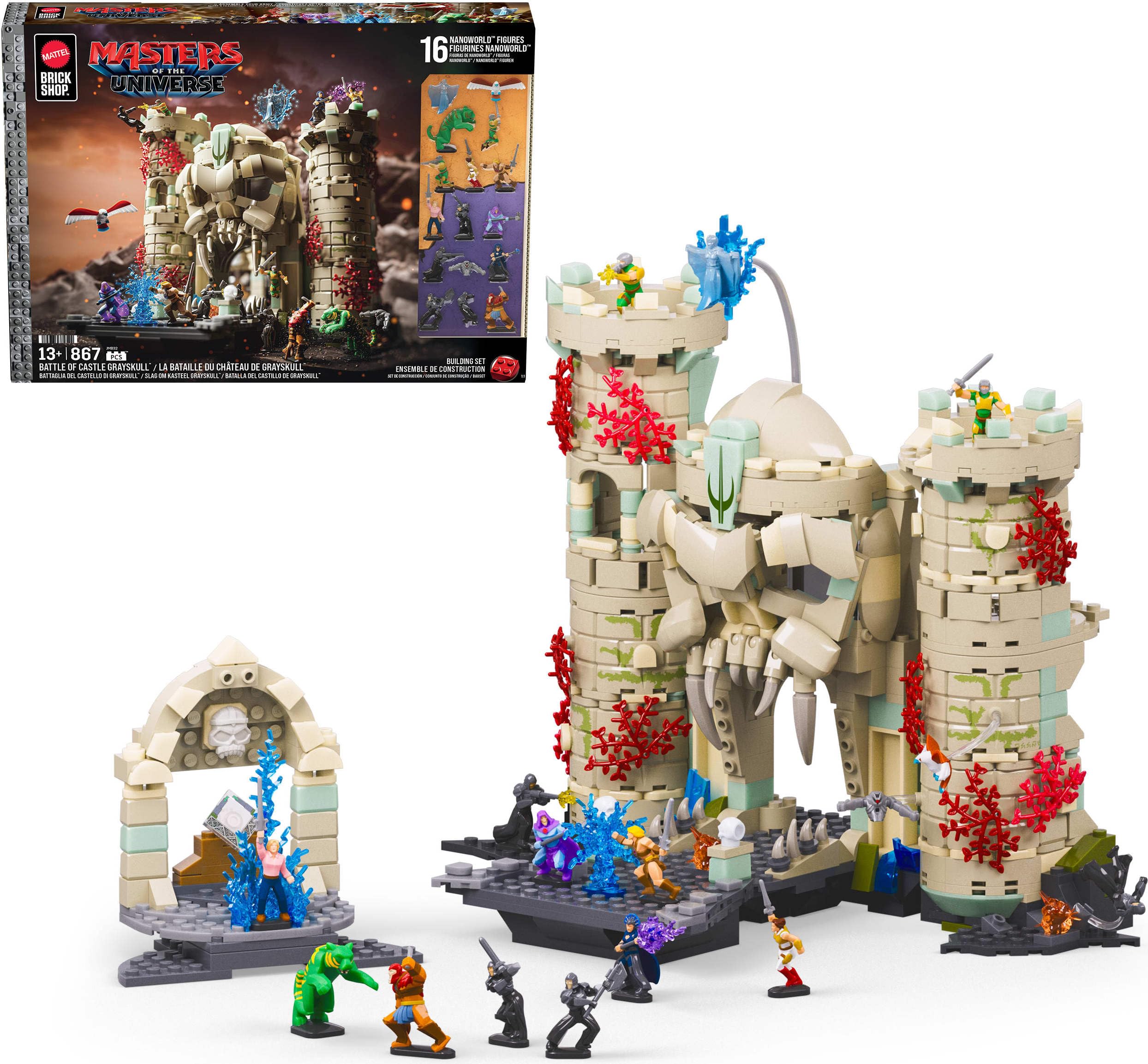 Mattel Castle Grayskull front view showing dramatic display-ready silhouette