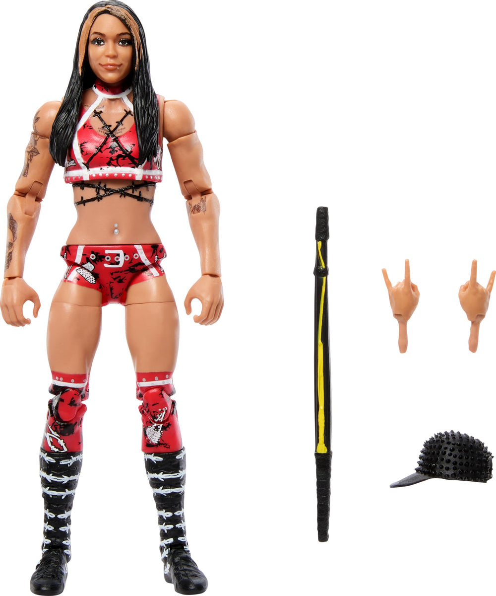 Mattel Cora Jade WWE Elite figure front view with 25 articulation points for dynamic posing.