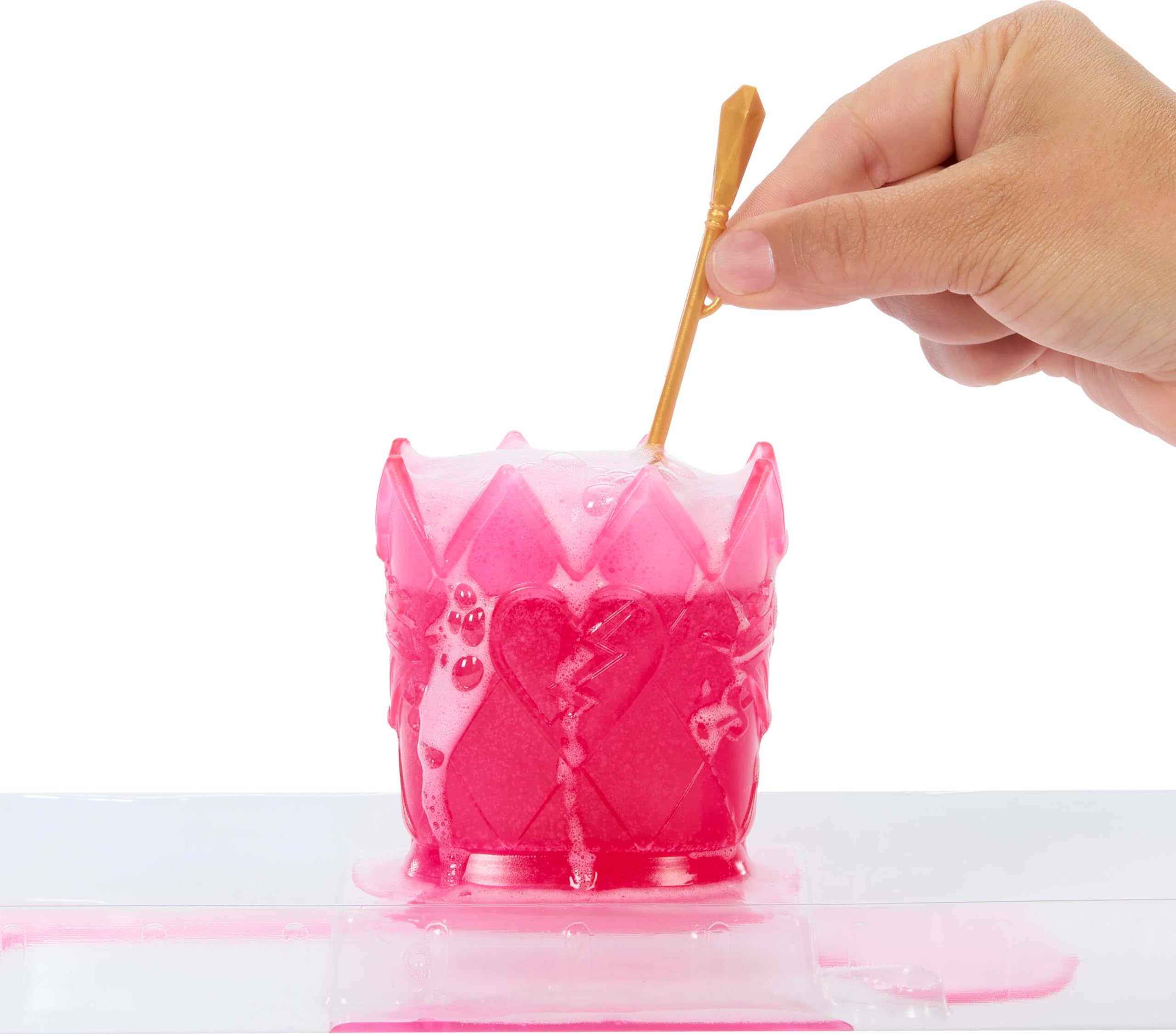 Mattel magic stick interacts with the cauldron for stirring effects.