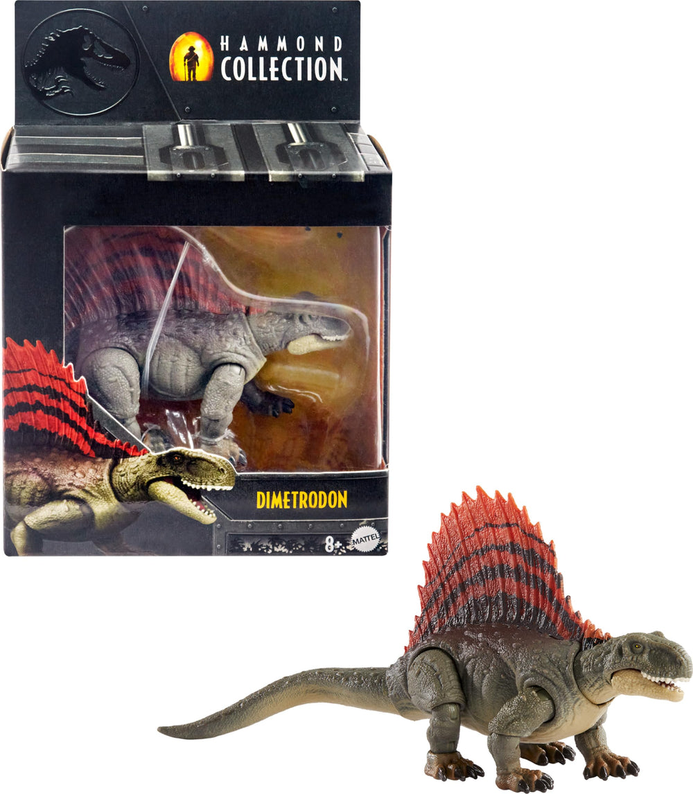 Mattel Jurassic World Hammond Collection premium pack enhances display value.