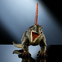 Mattel Dimetrodon figure features jaw opening up to sixty degrees for action.