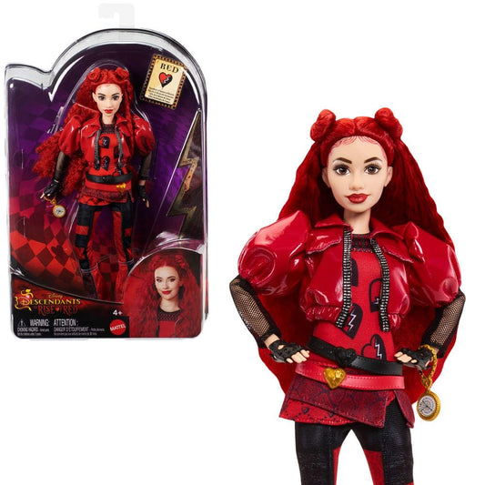 Mattel Disney Descendants Rise Red doll front view for display and imaginative play.