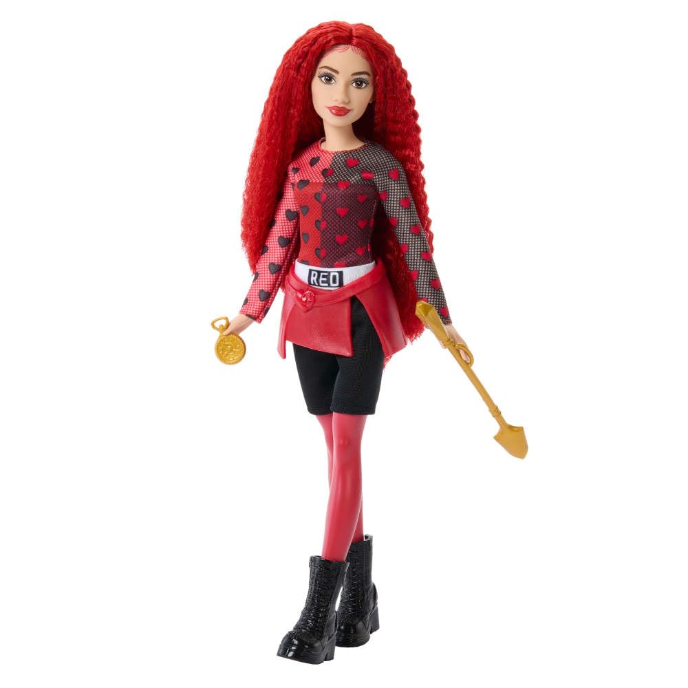 Mattel Disney Descendants Rise Red doll reveal shown, sold separately