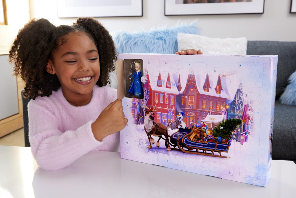 Mattel Disney Frozen Advent Calendar Elsa doll with poseable knees for riding Sven.