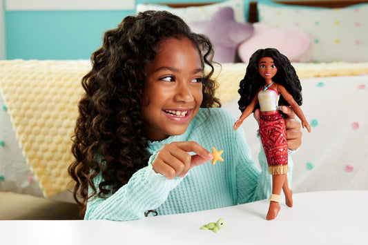 Mattel Disney Moana 2 doll with articulated joints for realistic ocean adventures.
